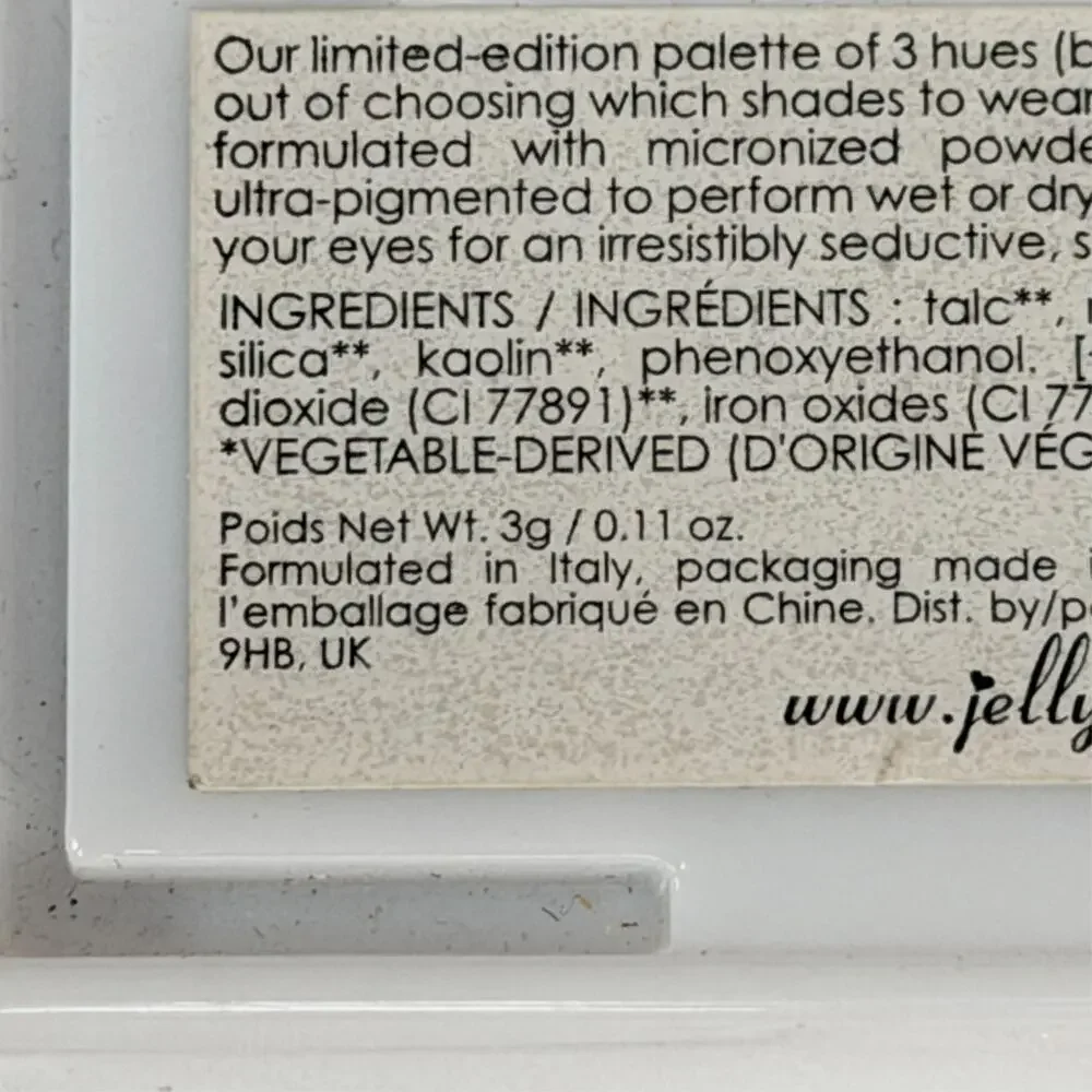 Jelly Pong Pong Neapolitan Eyeshadow Trio Palette Neutrals Travel .11 oz 3g New